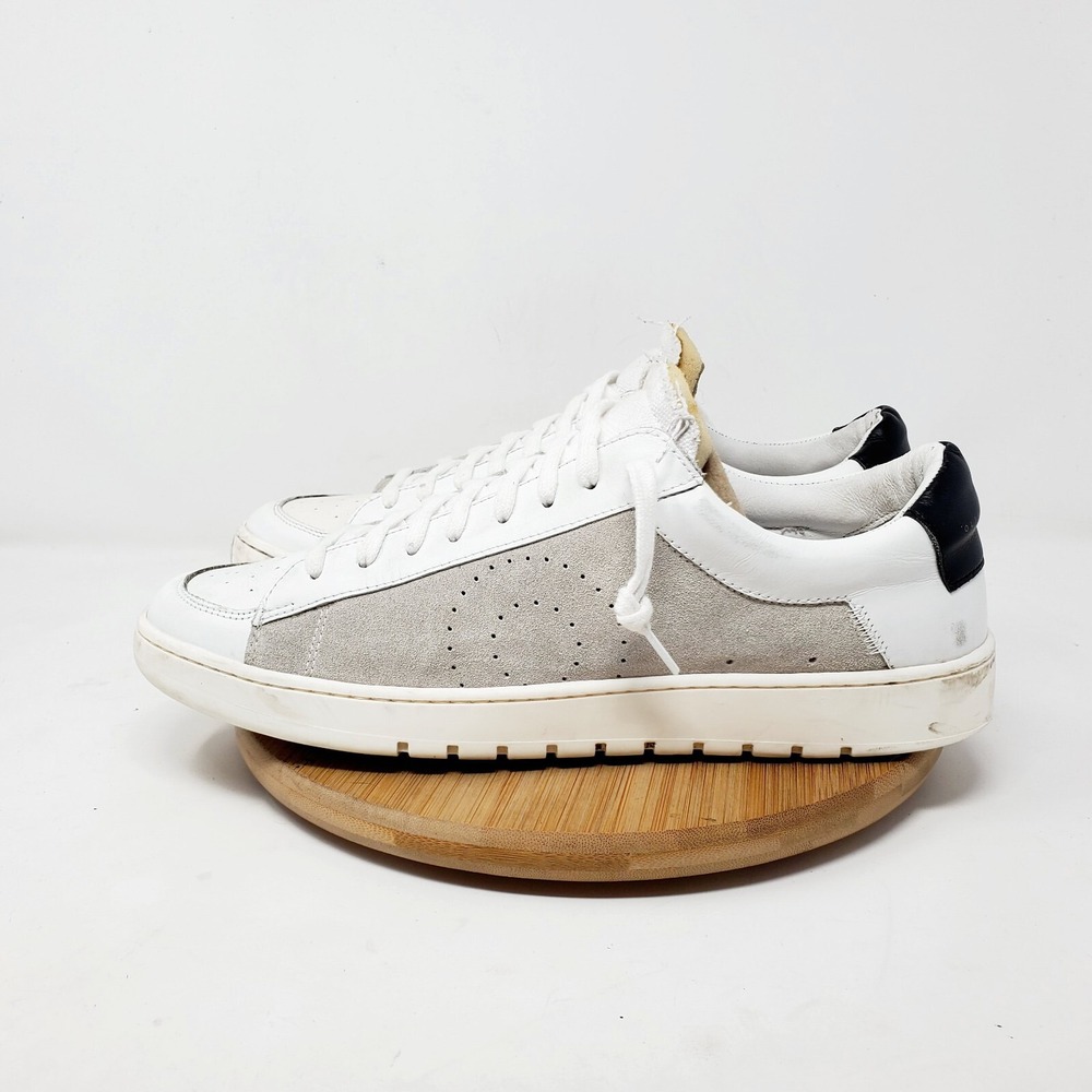 Oliver Cabell Shoes Womens 41 Low 2 Sea Salt White Grey Leather Lace Up Sneakers